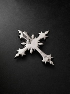 Alex Moss New York - Heir Cross 14-Karat White Gold, Diamond and Onyx Pendant
