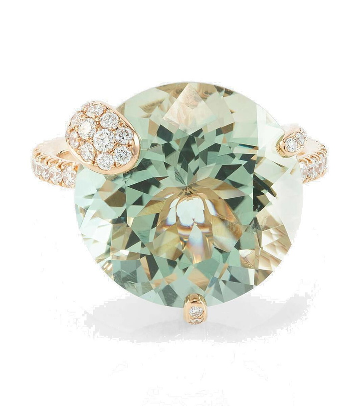 Photo: Bucherer Fine Jewellery Peekaboo 18kt rose gold ring with prasiolite and diamonds