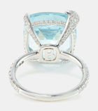 Bucherer Fine Jewellery Peekaboo 18kt white gold ring with aquamarine and diamonds