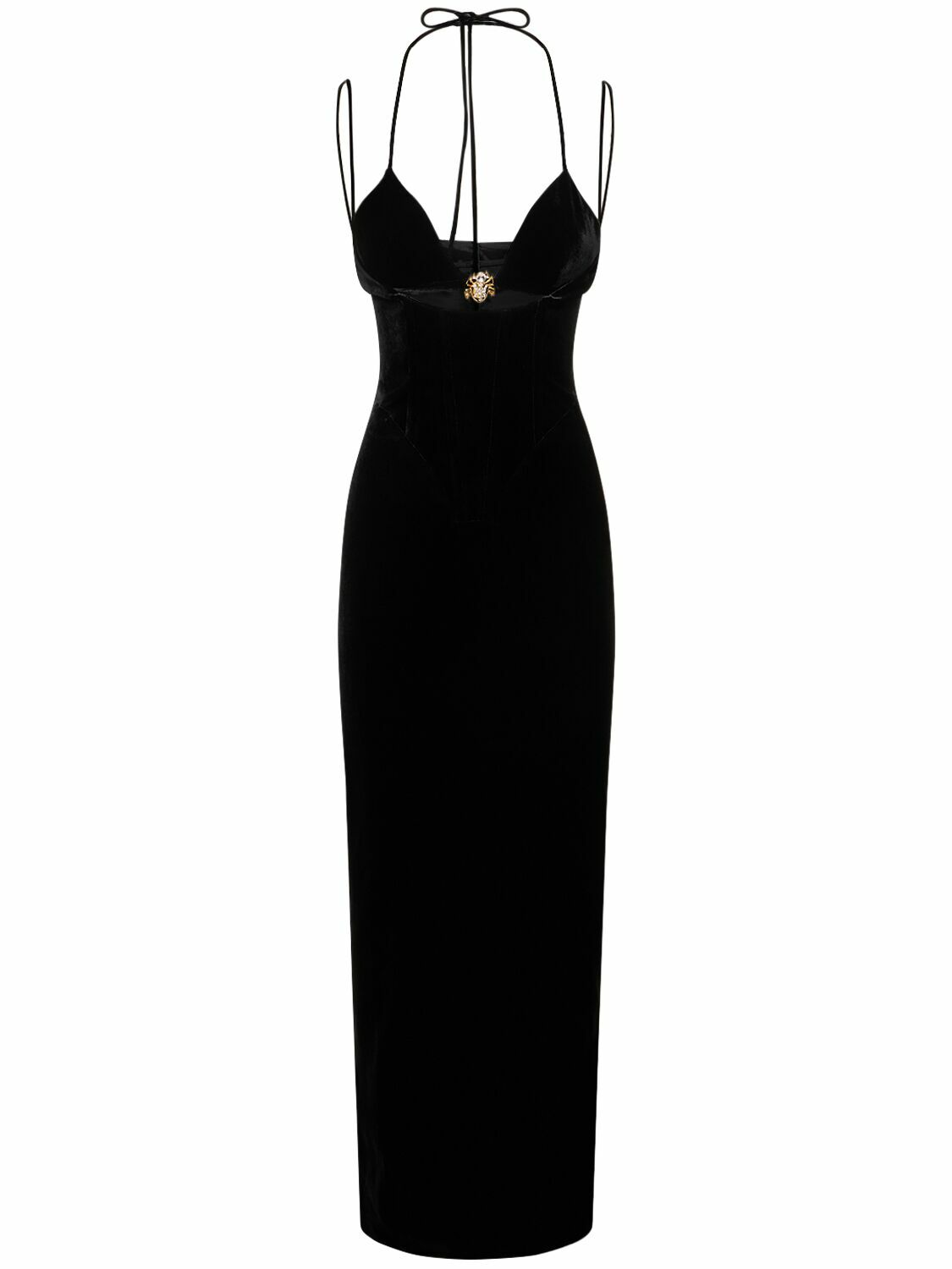 princess polly baby blue dress Black Velvet Embellished Gown 36587 main image 0