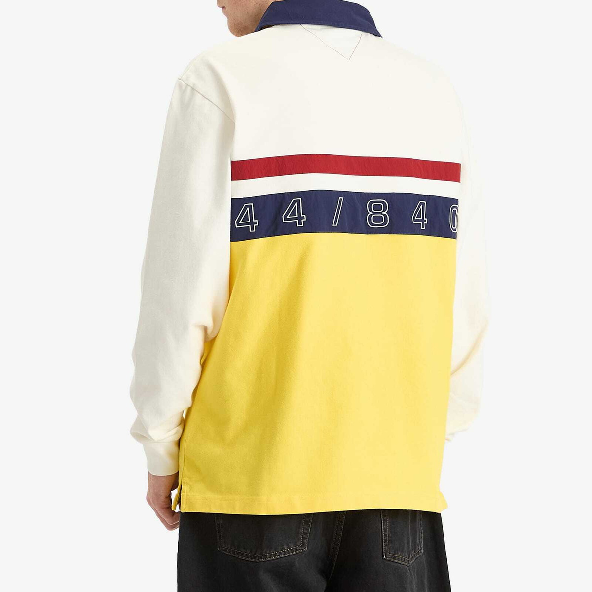 Tommy Jeans Men's Gi Sailing Rugby Polo in Yellow