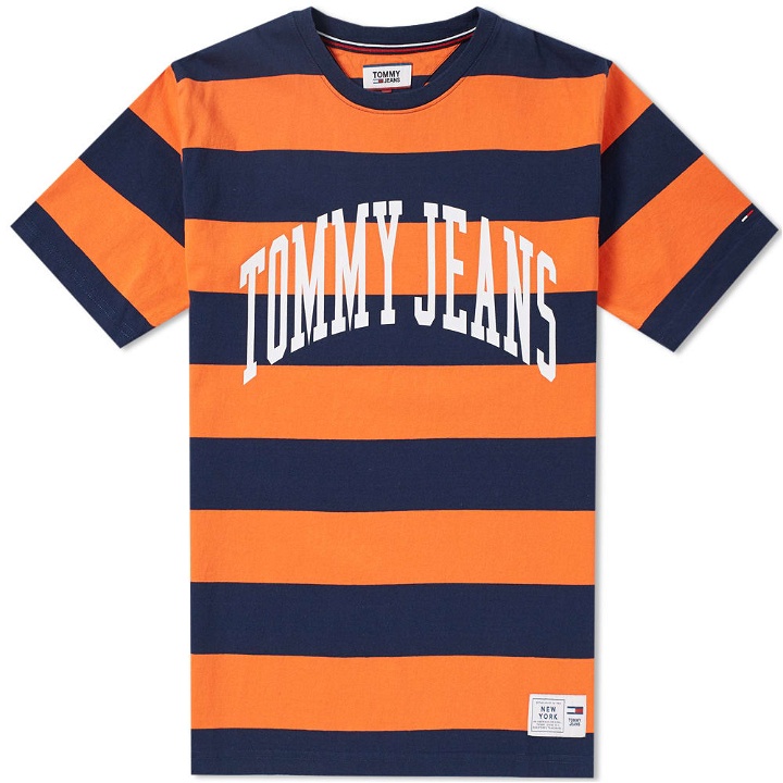 Photo: Tommy Jeans Collegiate Stripe Tee Orange