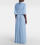 Proenza Schouler Frankie caped jersey maxi dress