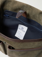 Bleu de Chauffe - Musettes Leather-Trimmed Suede Messenger Bag