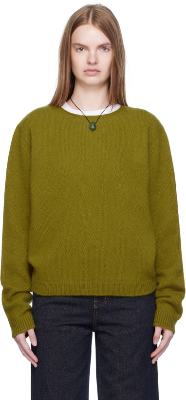 Photo: Arch The Green Wide Neck Cashmere Pullover Sweater