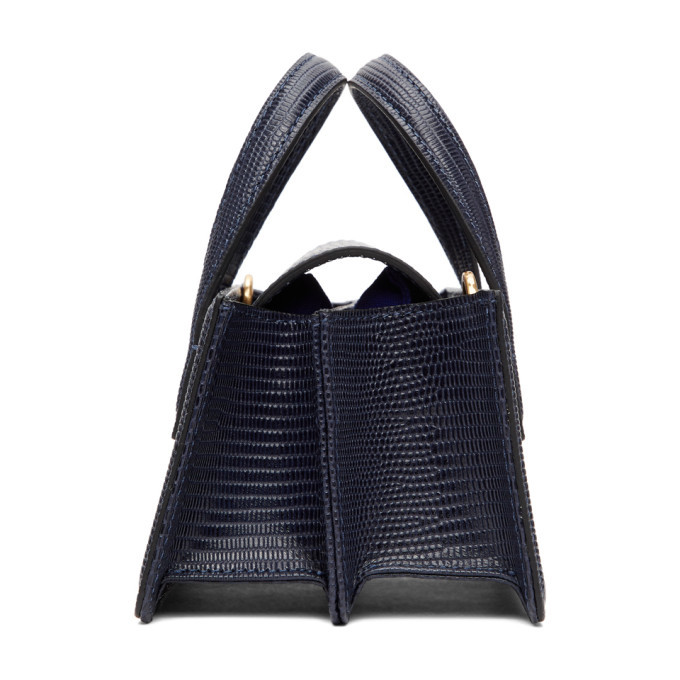 大人気新品をすべて Marge Sherwood Navy Lizard-Embossed Mini Grandma Bag Marge バッグ