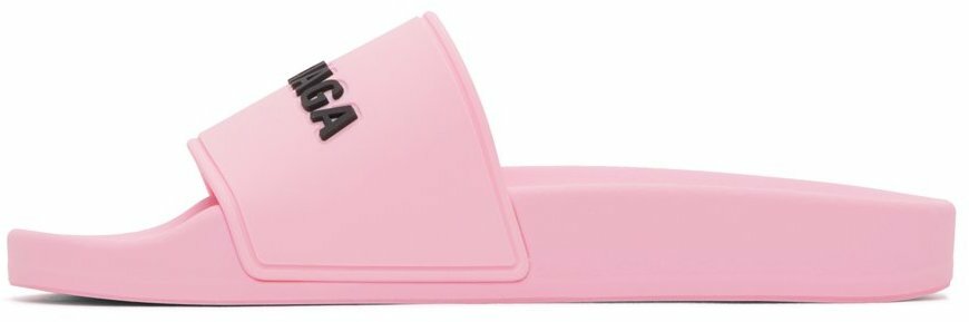 新品★BALENCIAGA★ロゴ入り Pool Slideサンダル ピンク Balenciaga Pink Logo Pool Slides Balenciaga