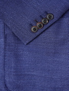 Paul Smith - Wool, Linen and Silk-Blend Double-Breasted Blazer - Blue