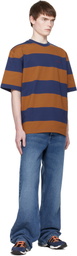 Marni Navy & Tan Maxi-Stripe Cotton T-shirt