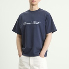 Bram's Fruit Men's Script Logo T-Shirt in Navy
