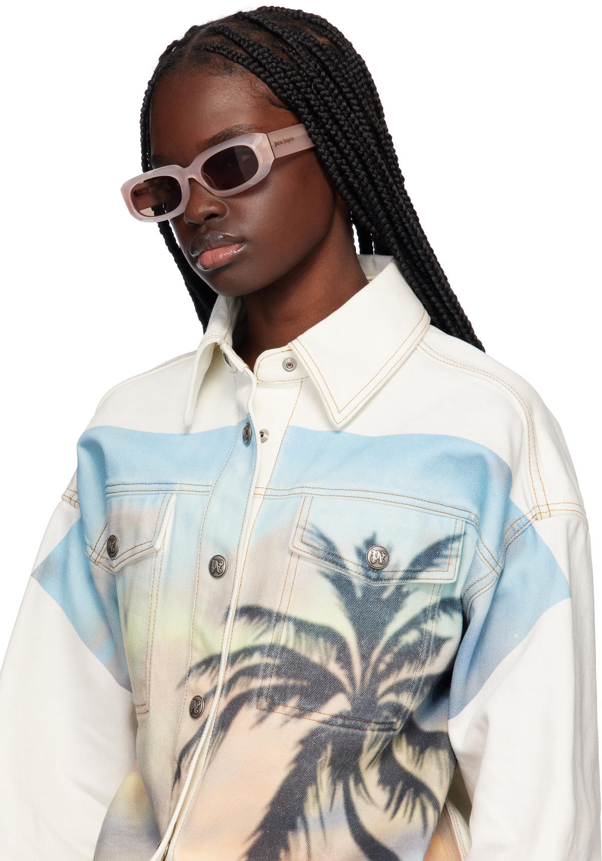 Palm Angels Pink Noah Sunglasses