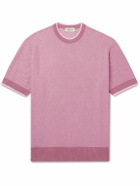 PIACENZA 1733 - Waffle-Knit Cotton T-Shirt - Pink