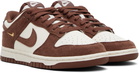 Nike Burgundy & White Dunk Low Sneakers