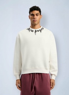 Palm Angels Neck Logo Reg Crew Sweatshirt