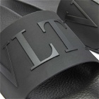 Valentino Men's VLTN Pool Slide in Black/Black