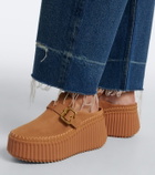 Chloé Nama leather platform mules