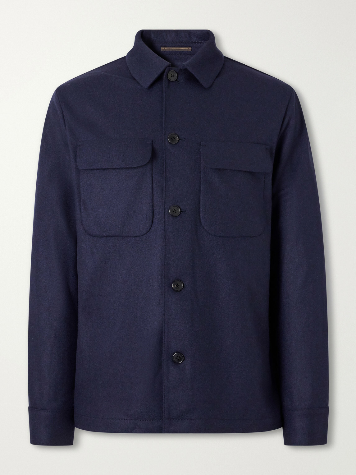 Slowear - Incotex Cashmere-Felt Overshirt - Blue