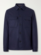 Slowear - Incotex Cashmere-Felt Overshirt - Blue