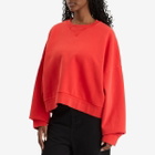 Entire Studios Women's Box Crewneck Sweater in Cherry