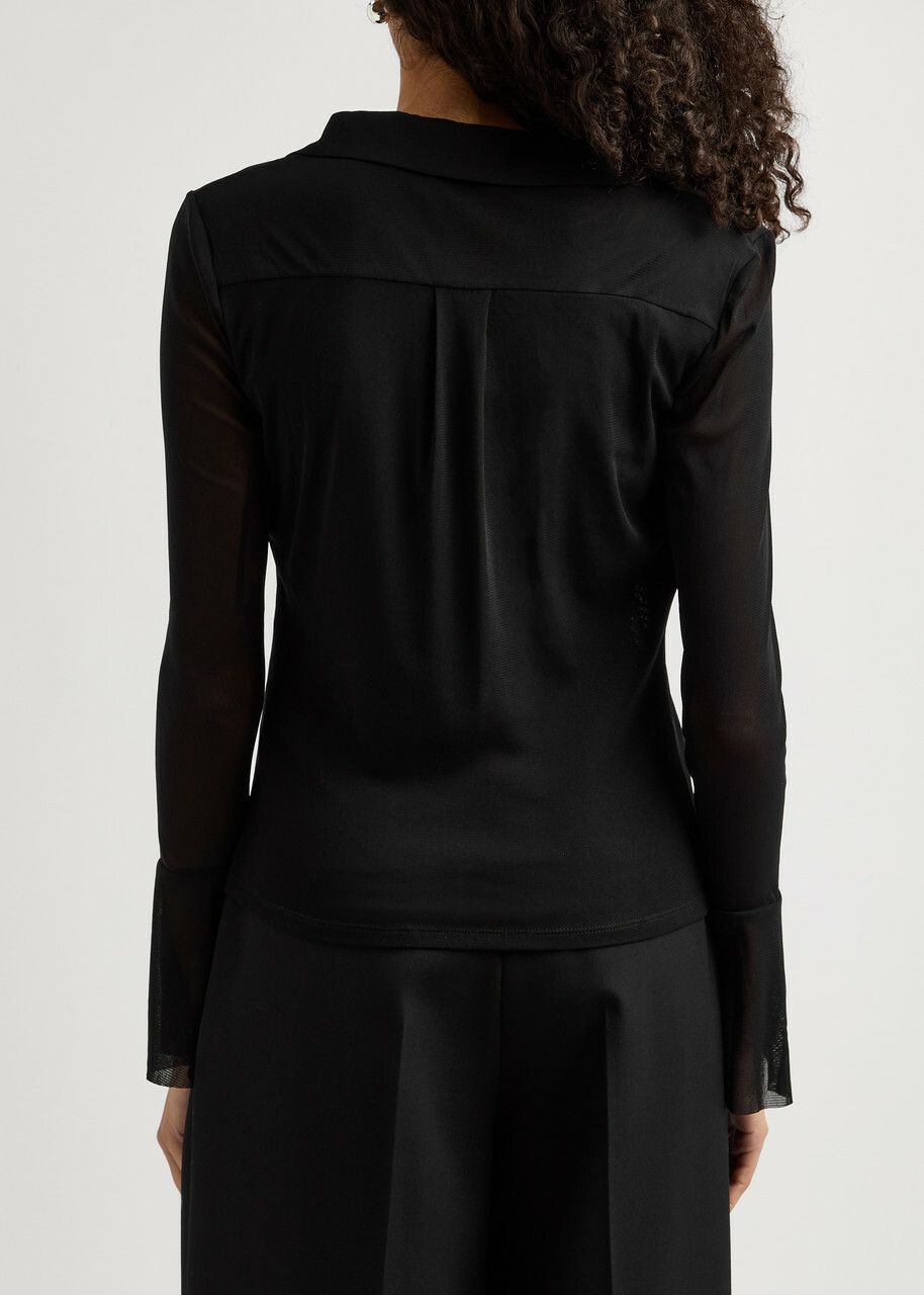 Diane Von Furstenberg Mackenzie Tulle top Black
