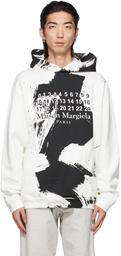 Maison Margiela White Logo Paint Hoodie