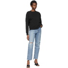 AGOLDE Black Nolan Drop Shoulder Sweatshirt