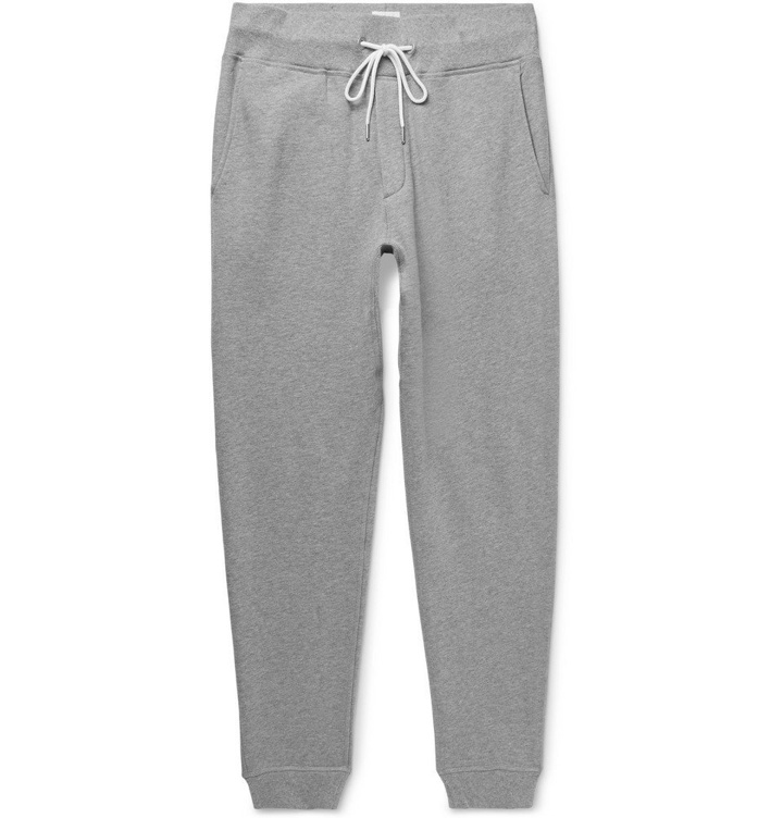 Photo: rag & bone - Slim-Fit Tapered Mélange Cotton-Blend Jersey Sweatpants - Gray