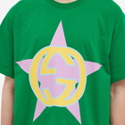 Gucci Men's Star Interlock GG T-Shirt in Green