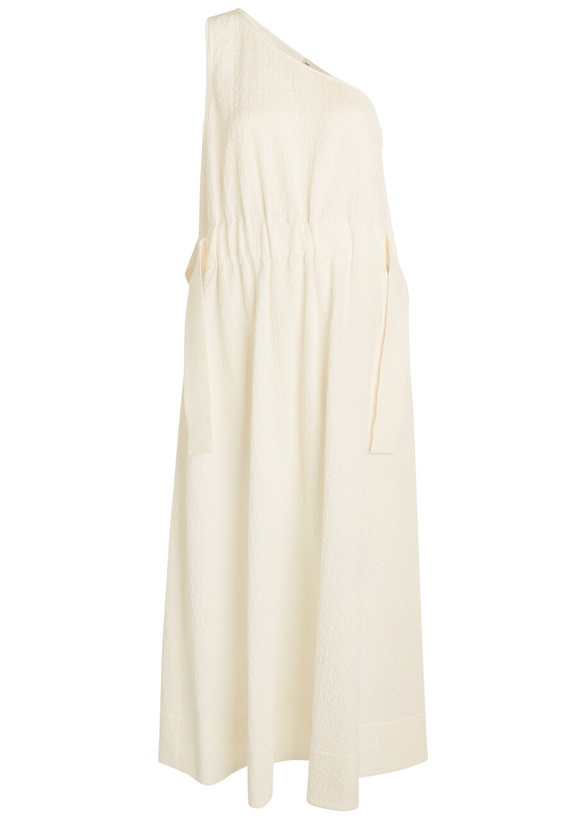 Photo: Tory Burch Floral-jacquard Belted Cotton-blend Midi Dress White