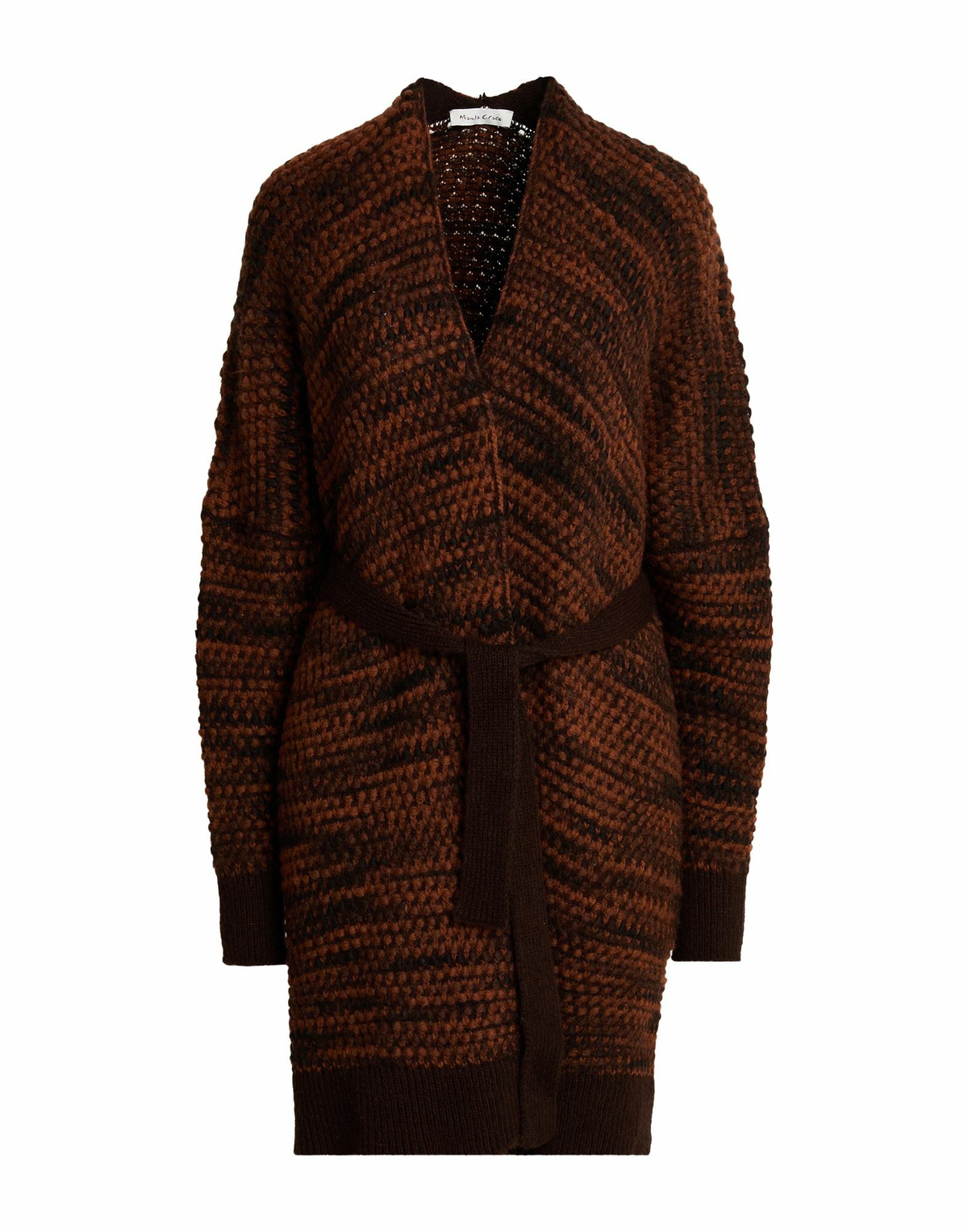 Manila Grace Womens Cardigan in Brown