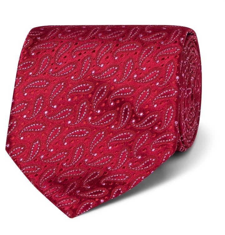 Photo: Charvet - 8.5cm Paisley Silk-Jacquard Tie - Red