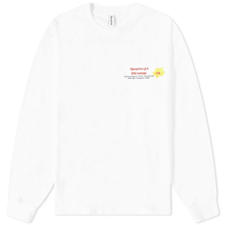 Photo: Reception Men's Long Sleeve 808 Lounge T-Shirt in White