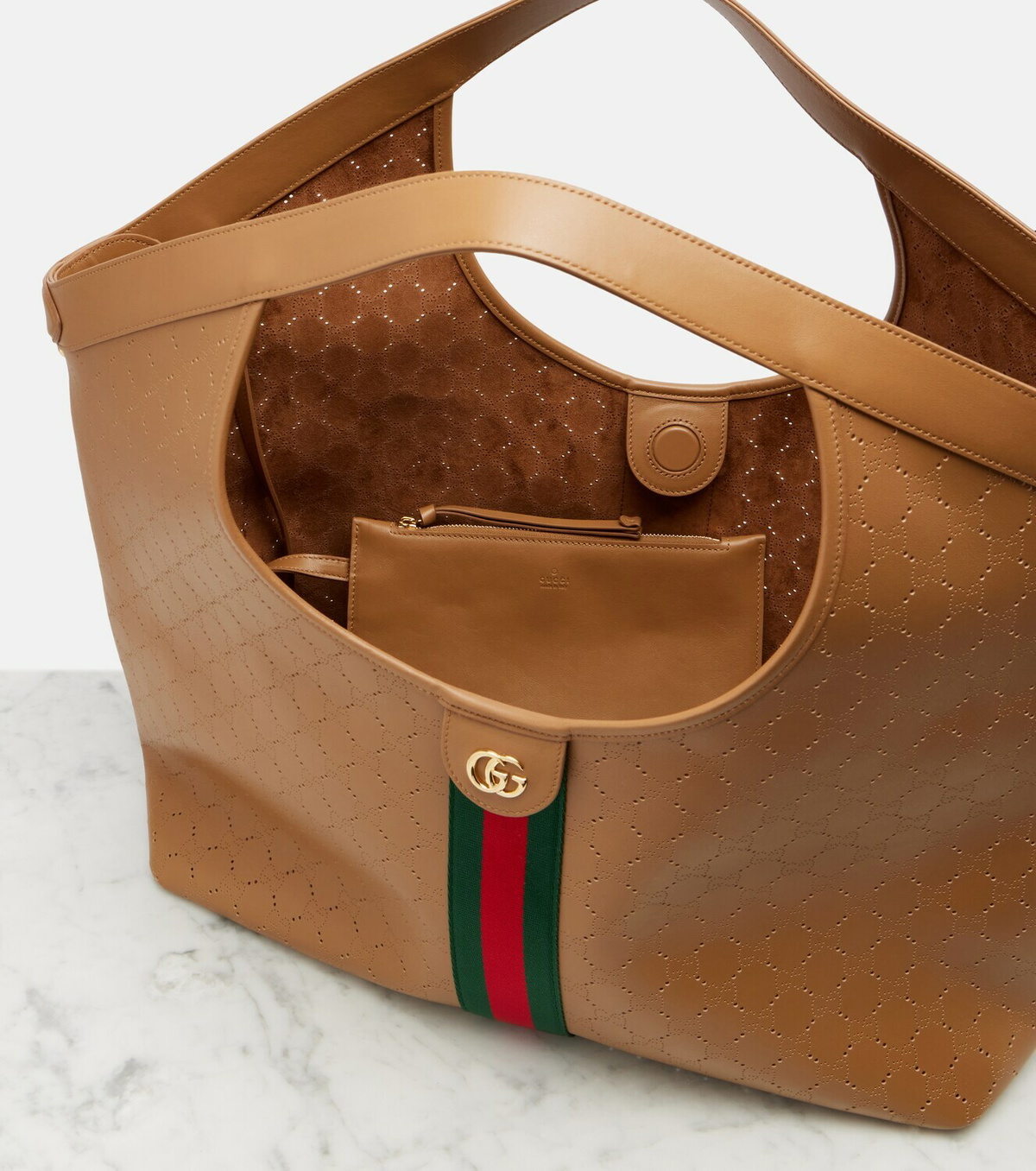 Gucci Gucci Giglio Large leather tote bag