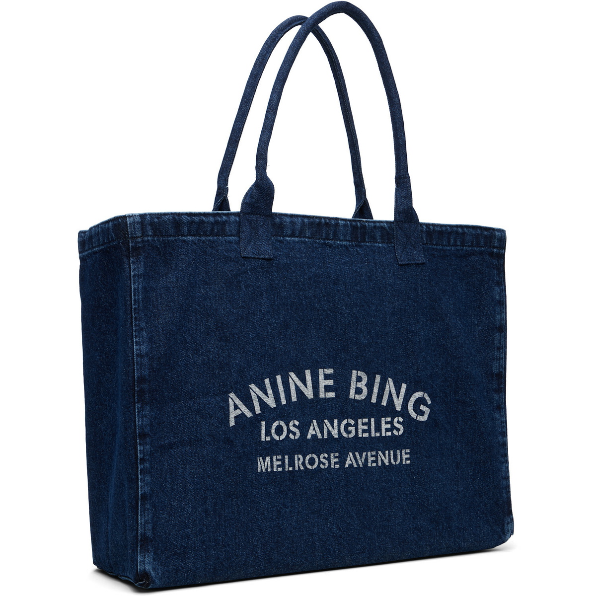 ANINE BING Blue Leo Denim Tote
