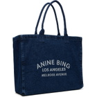 ANINE BING Blue Leo Denim Tote