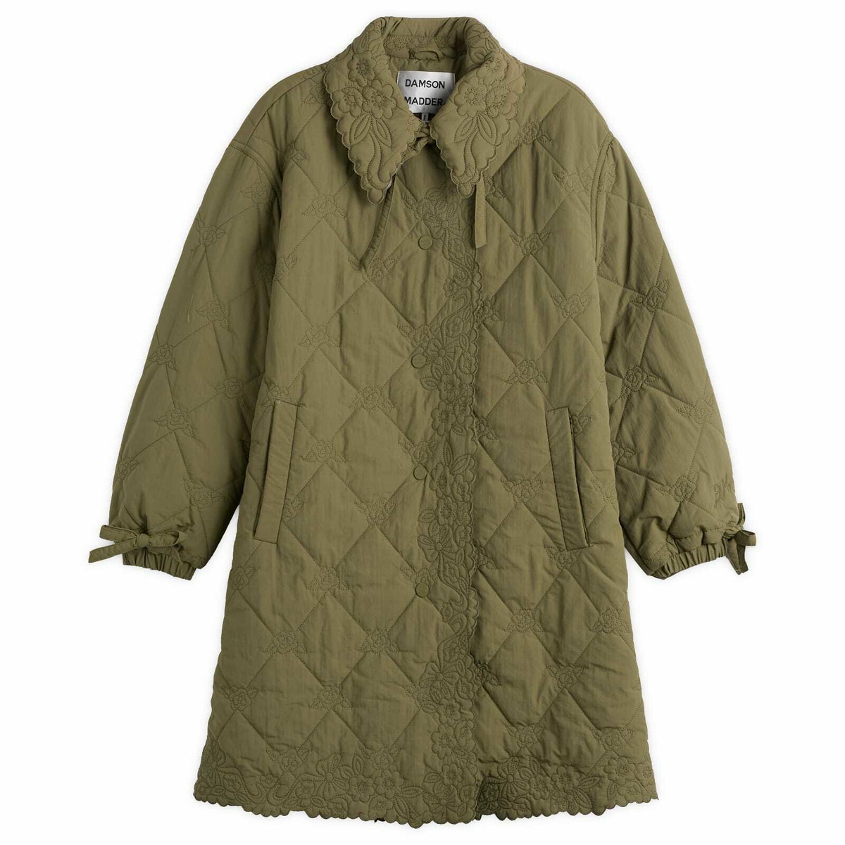 Damson Madder Women's Avery Quilted Coat in Olive