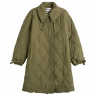 Damson Madder Women's Avery Quilted Coat in Olive