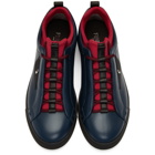 Fendi Blue and Red Bag Bugs Sneakers