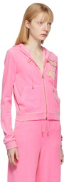 Balmain Pink Mattel Edition Cropped Barbie Hoodie