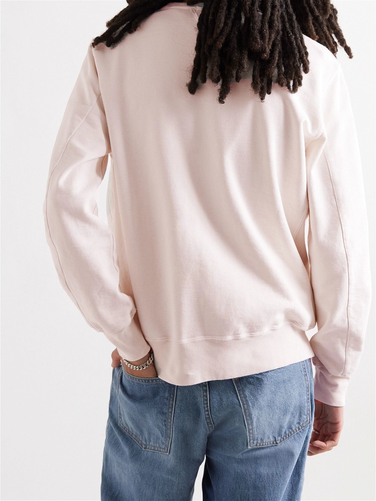 REMI RELIEF - Printed Loopback Cotton-Jersey Sweatshirt - Pink Remi Relief