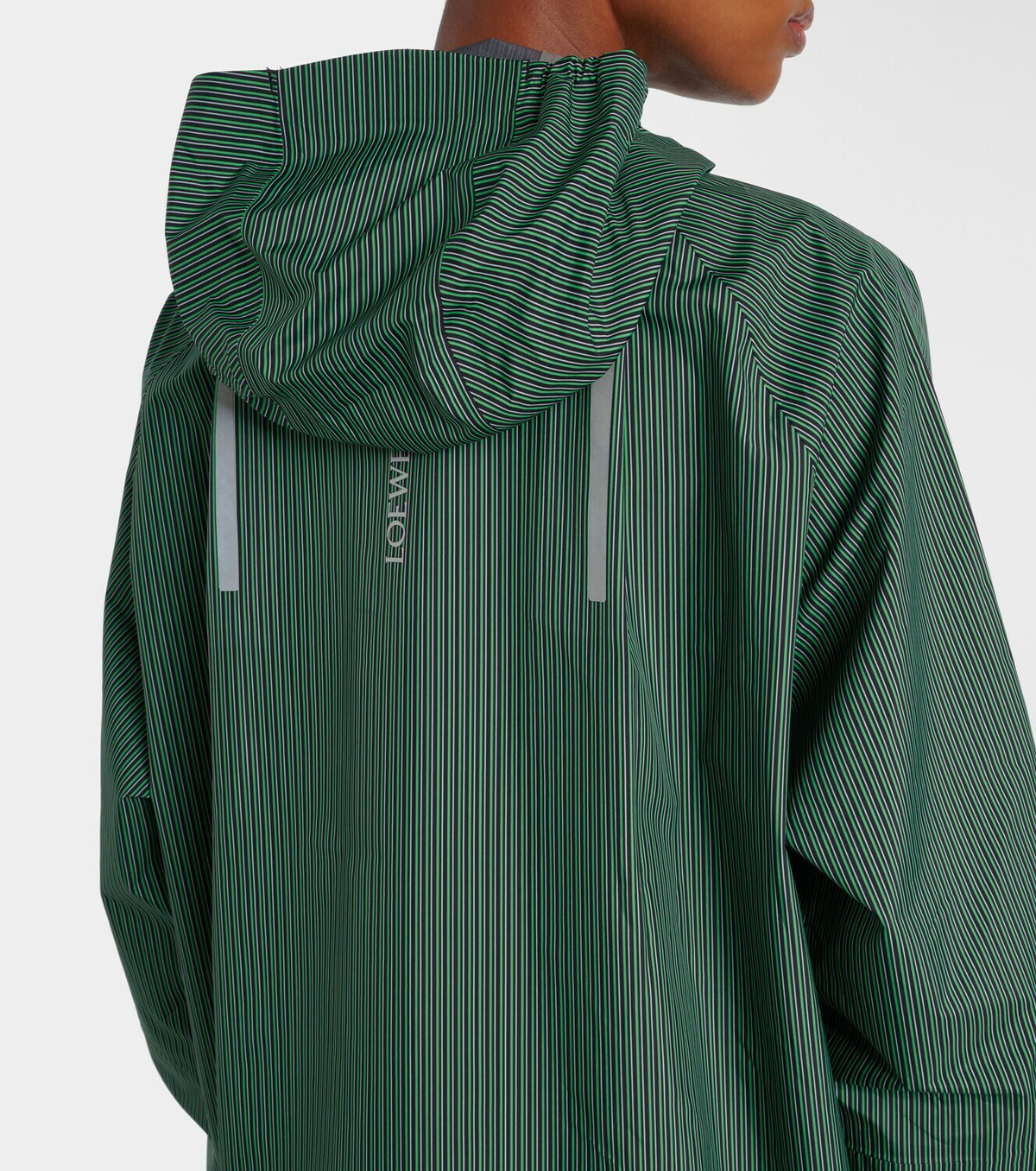 Loewe x On Storm striped half-zip jacket