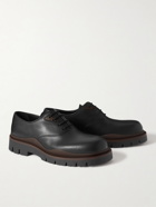 Bottega Veneta - The Tire Rubber-Trimmed Leather Derby Shoes - Black
