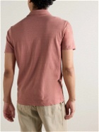 Altea - Dennis Cotton and Linen-Blend Polo Shirt - Pink