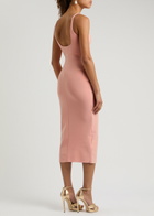 Bec & Bridge Karina Tuck Ruched Midi Dress Peach