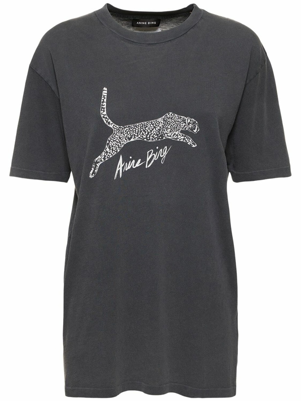 Photo: ANINE BING - Walker Spotted Leopard Cotton T-shirt