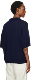 King & Tuckfield Navy Oversized SL Polo