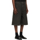 Fear of God Black Washed Canvas Utility Shorts