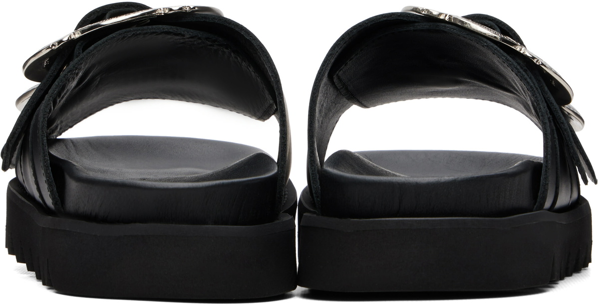 Toga Pulla Black Leather Sandals