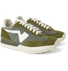 visvim - FKT Runner Suede- and Leather-Trimmed Nylon-Blend Sneakers - Green