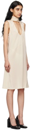 Helmut Lang Off-White Scarf Midi Dress